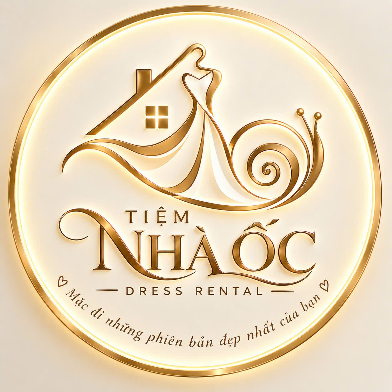 Logo tròn Tiệm Nhà Ốc